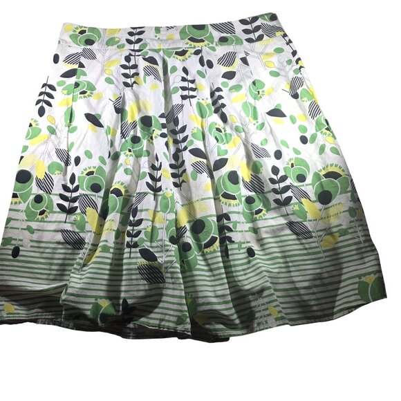 Elementz Womens Printed Floral A-Line Skirt XL Cotton Lined Back Zipper boho - Picture 1 of 8